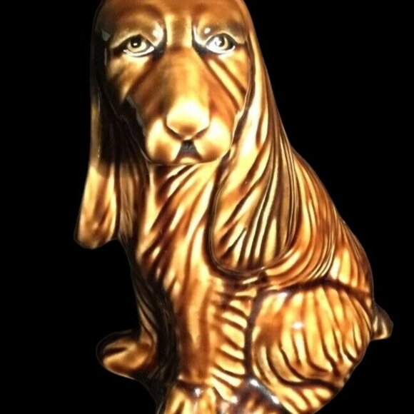 Unbranded  Brown Spaniel Ceramic Dog Collectible 6 Inch Soulful Eyed Figurine - Picture 1 of 9